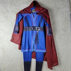 Kids Dr Strange Costume Cape Belt Pants Boots Marvel Superhero Cosplay